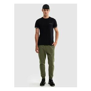 Tricou de bumbac cu imprimeu text discret Wlader imagine