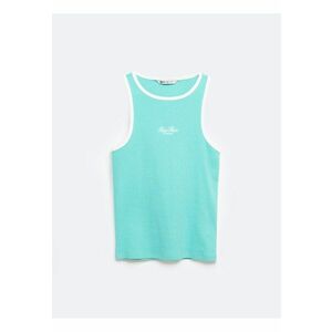 Top slim fit cu logo brodat Arisa imagine