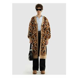 Cardigan supradimensionat cu animal print Pantira 000 - imagine