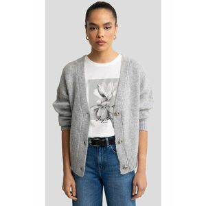 Cardigan uni din amestec de lana Kardica 901 imagine