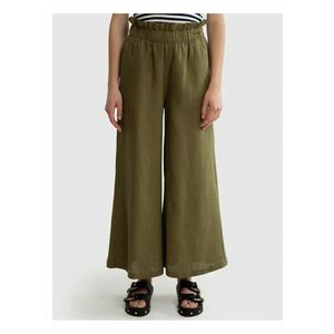 Pantaloni din in Dorona - Verde imagine