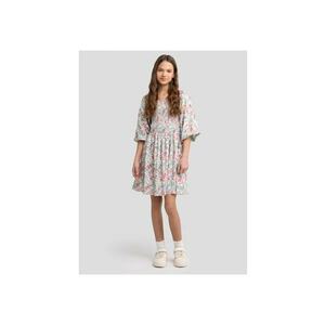 Rochie cu imprimeu floral si maneci bufante Darta imagine