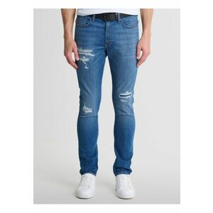 Blugi slim fit cu detalii deteriorate Deric imagine