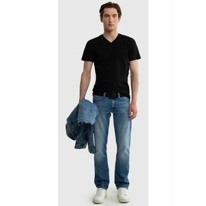 Tricou din amestec de bumbac cu decolteu in V imagine
