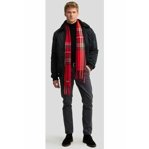 Fular unisex cu imprimeu in carouri Christal imagine