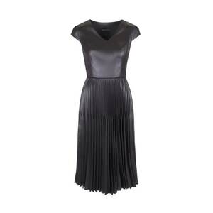 Rochie midi plisata - din piele ecologica imagine