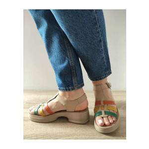 Sandale Casual Dama 246609T Apricot Plus Color - Apricot - imagine