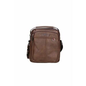 Geanta crossbody de piele ecologica - Maro inchis imagine