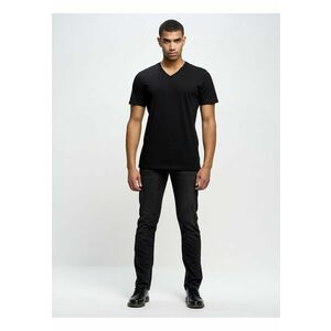 Tricou slim fit cu decupaj in V Basicov imagine