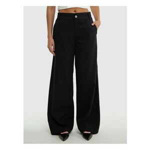 Pantaloni din amestec de in Malu - Negru imagine