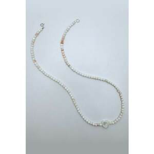 Colier cu pandantiv in forma de inima si decorat cu perle Moter Of Pearl imagine