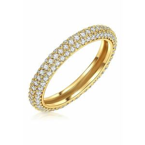 Inel placat cu aur de 14K si decorat cu zirconia - Auriu MM imagine
