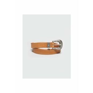 Curea de piele cu motive florale gravate Gitta imagine
