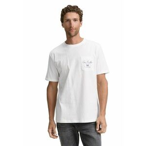 Tricou cu decolteu la baza gatului si buzunar pe piept imagine