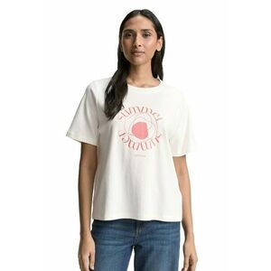 Tricou din amestec de bumbac organic cu model in dungi imagine