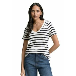 Tricou in dungi cu decolteu in V imagine