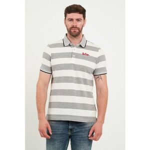 Tricou polo de bumbac cu model in dungi imagine