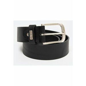 Curea barbati neagra - din piele naturala - cu catarama argintie - 906 M imagine