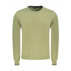 Pulover barbati - cu mini logo brodat - Regular fit - Verde deschis - imagine