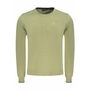 Pulover barbati - cu mini logo brodat - Regular fit - Verde deschis - imagine