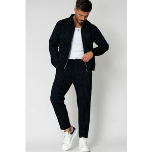Set Caruso Stripes Jacheta cu fermoar si pantalon lung Black 15605 imagine