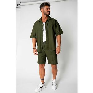 Set camasa si pantalon scurt Kaki 17152 imagine