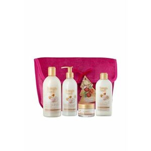 Set produse ingrijire corp - cu aroma delicata de migdale dulci - in ambalaj textil - Mandorle - 200 ML - 250 ML - 400 ML - 50 ML - imagine