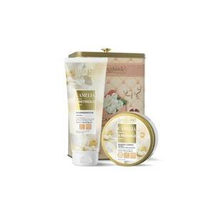 Set cadou ingrijire corp cu extract de petale de crin - in cutie metalica - Camelia e retinolo - 150 ML - 200 ML - imagine