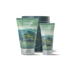 Set Cadou Barbati - Gel de Dus si Balsam Dupa Ras - Cedro Selvaggio - Ingrijire Corp si Barba - cu Extract de Lemn de Cedru - In Cutie Metalica - Hidrateaza - Curata si Revitalizeaza Pielea - 50 ml + 75 ml imagine