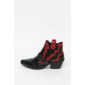 Botine de piele cu toc inalt imagine