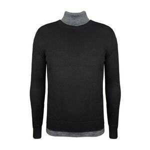 Pulover uni cu guler inalt - imagine