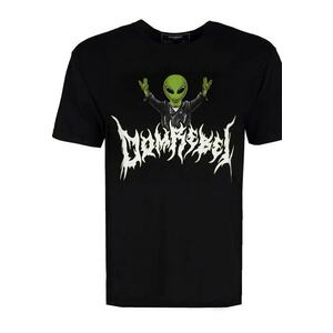 Tricou unisex supradimensionat cu imprimeu grafic Alien - imagine