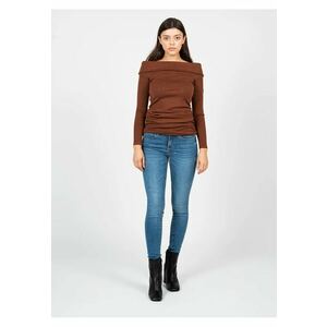Blugi skinny cu aspect decolorat - imagine