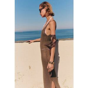 Rochie maxi de plaja - cu aspect tricotat imagine