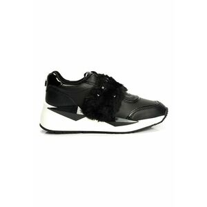 Pantofi sport wedge cu velcro pufos - imagine