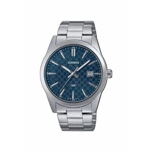 Ceas barbatesc - Inox - 21 cm - Argintiu/Albastru imagine
