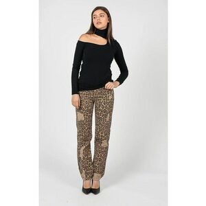 Gaia Pantaloni cu imprimeu si rupturi decorative - imagine