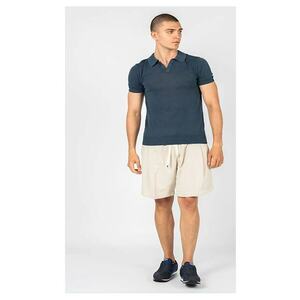 Tricou polo cu aspect tricotat fin - imagine