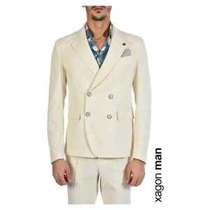 Sacou slim fit cu doua randuri de nasturi - 50 imagine