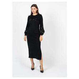 Rochie midi cu slit lateral - imagine