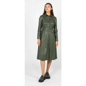 Rochie midi din piele ecologica - imagine