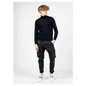 Pulover slim fit cu guler inalt - imagine
