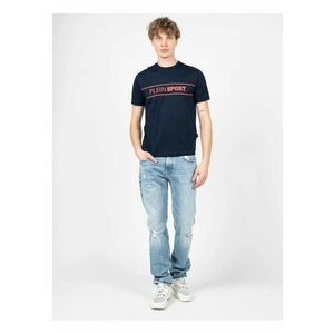 Tricou cu imprimeu logo si decolteu in jurul gatului - imagine