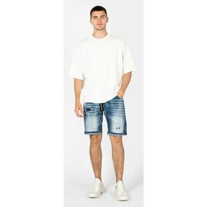 Bermude din denim cu fermoar decorativ - M imagine