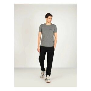 Tricou slim fit cu decolteu la baza gatului - imagine