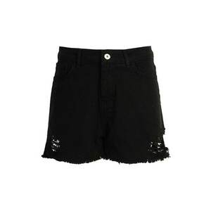 Pantaloni scurti din denim cu aspect deteriorat - imagine