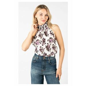 Top cu decolteu american si imprimeu floral - imagine