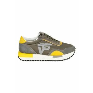 Pantofi sport cu design colorblock si garnituri de piele intoarsa - imagine