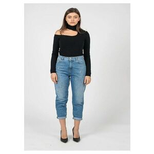 Blugi crop decorati cu tinte si strasuri Maurice - imagine