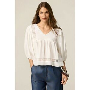 Bluza din amestec de bumbac cu maneci medii imagine
